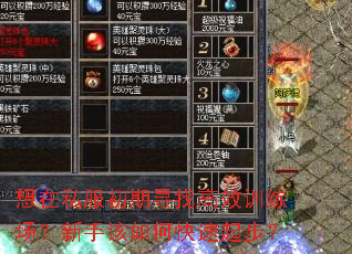 想在私服初期寻找高效训练场?新手该如何快速起步? 想在私服初期寻找高效训练场?新手该如何快速起步?