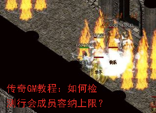 传奇GM教程:如何检测行会成员容纳上限? 传奇GM教程:如何检测行会成员容纳上限?